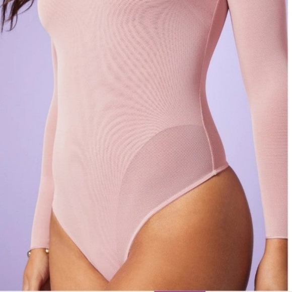 NWT Yitty Fabletics Mesh Long Sleeves Thong Bodysuit Size L - Picture 4 of 5